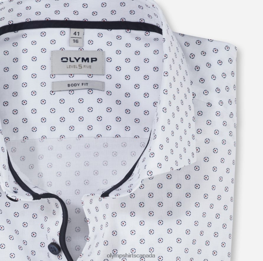 OLYMP Level Five Body Fit Business Shirt Royal Kent Red H2P42H524 Clothing