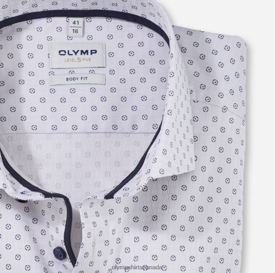 OLYMP Level Five Body Fit Business Shirt Royal Kent Taupe H2P42H660 Clothing