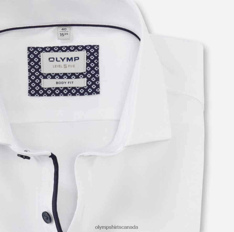 OLYMP Level Five Body Fit Business Shirt Royal Kent White H2P42H477 Clothing