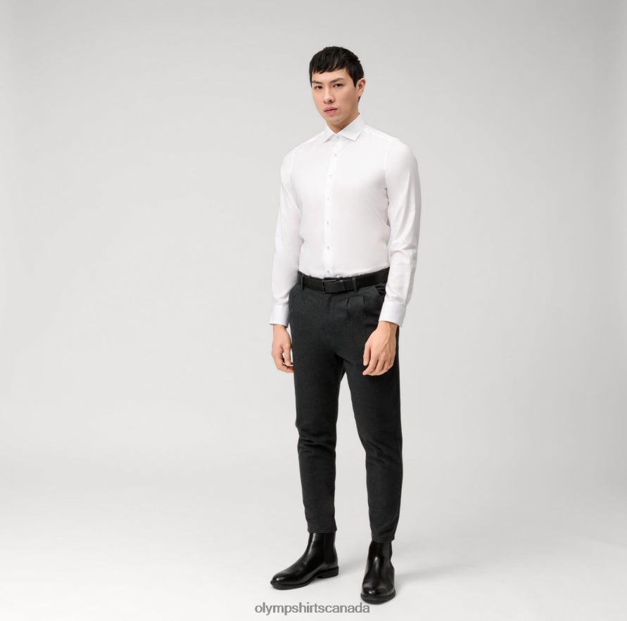 OLYMP Level Five Body Fit Business Shirt Royal Kent White H2P42H697 Clothing