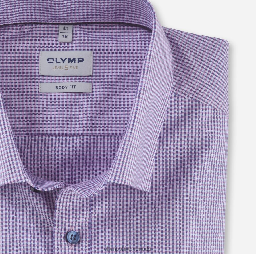 OLYMP Level Five Body Fit Business Shirt Under Button-Down Rose H2P42H786 Clothing
