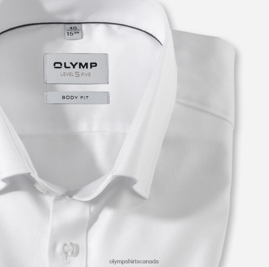 OLYMP Level Five Body Fit Business Shirt Under Button-Down White H2P42H414 Clothing