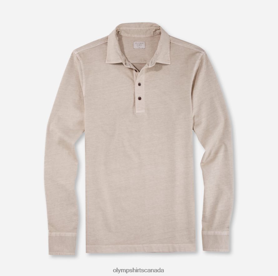 OLYMP Level Five Casual Body Fit Polo Beige H2P42H2106 Clothing
