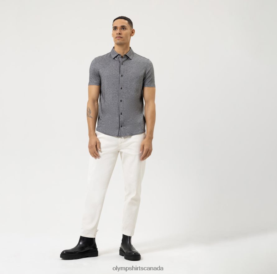 OLYMP Level Five Casual Body Fit Polo Black H2P42H2081 Clothing