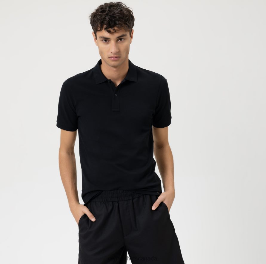 OLYMP Level Five Casual Body Fit Polo Black H2P42H2164 Clothing