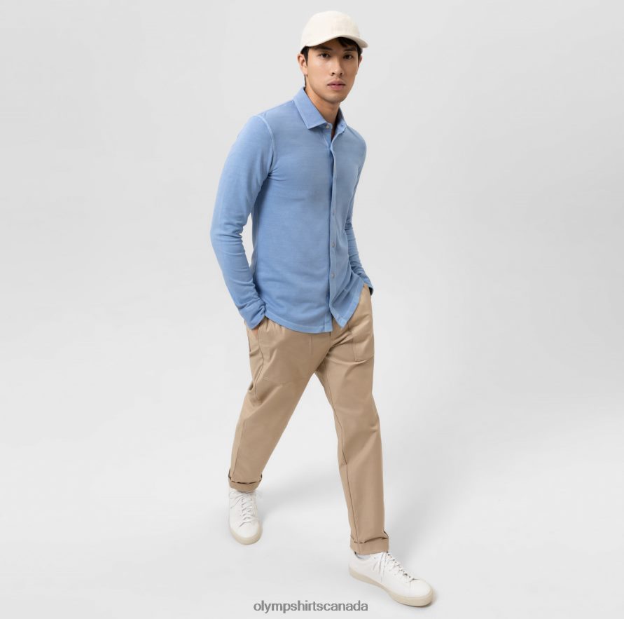 OLYMP Level Five Casual Body Fit Polo Bleu H2P42H2176 Clothing