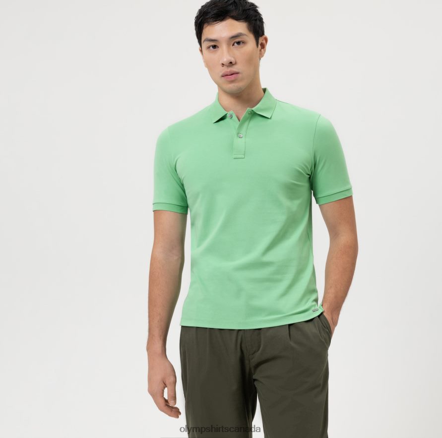 OLYMP Level Five Casual Body Fit Polo Crystal Green H2P42H2096 Clothing