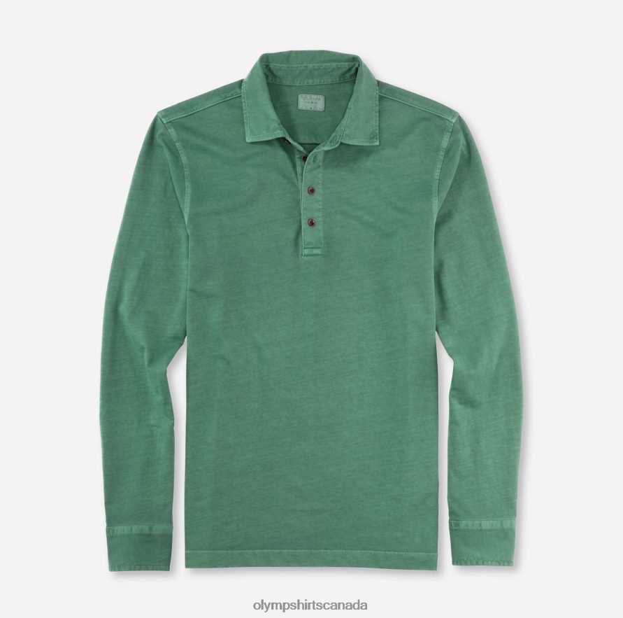 OLYMP Level Five Casual Body Fit Polo Green H2P42H2111 Clothing