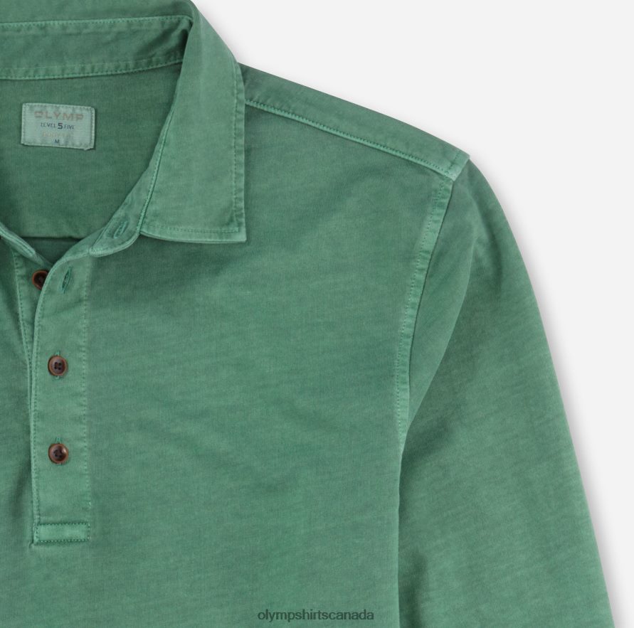 OLYMP Level Five Casual Body Fit Polo Green H2P42H2111 Clothing