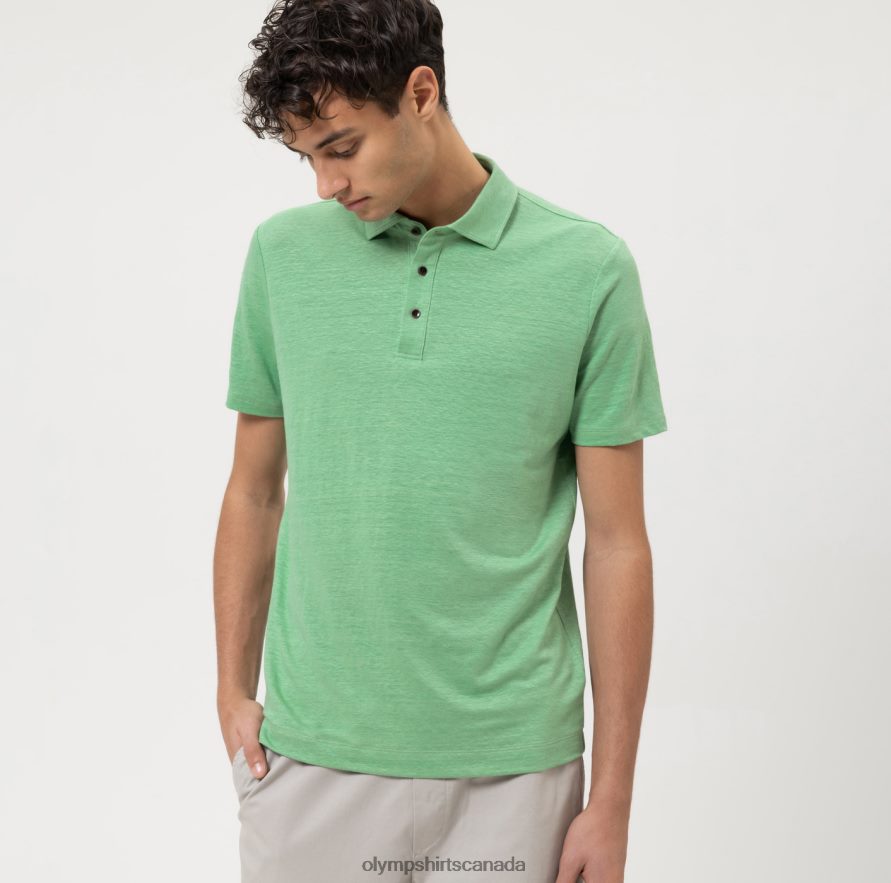 OLYMP Level Five Casual Body Fit Polo Light Green H2P42H2080 Clothing