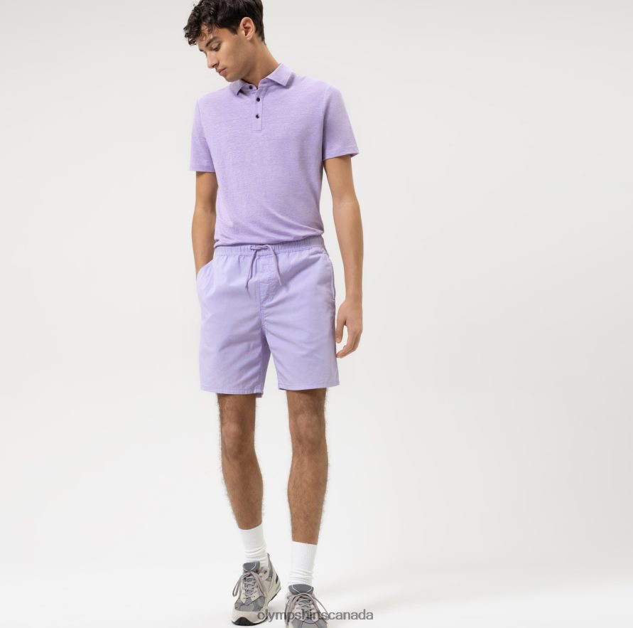 OLYMP Level Five Casual Body Fit Polo Lilac H2P42H2128 Clothing