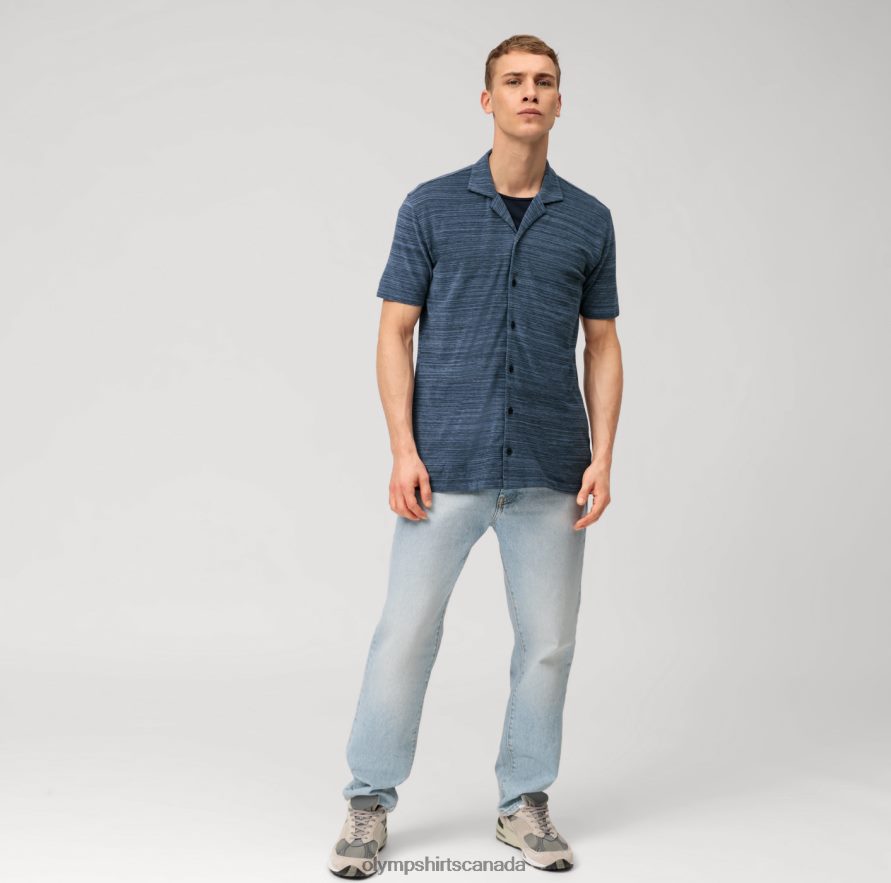 OLYMP Level Five Casual Body Fit Polo Marine H2P42H2089 Clothing