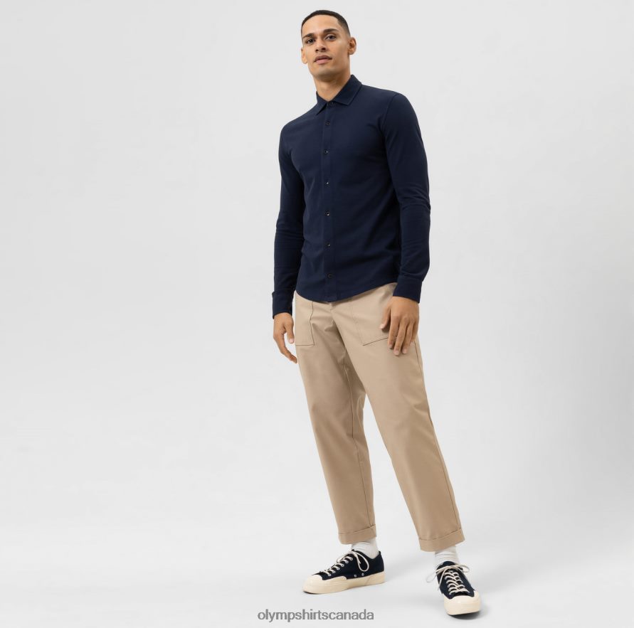 OLYMP Level Five Casual Body Fit Polo Marine H2P42H2174 Clothing