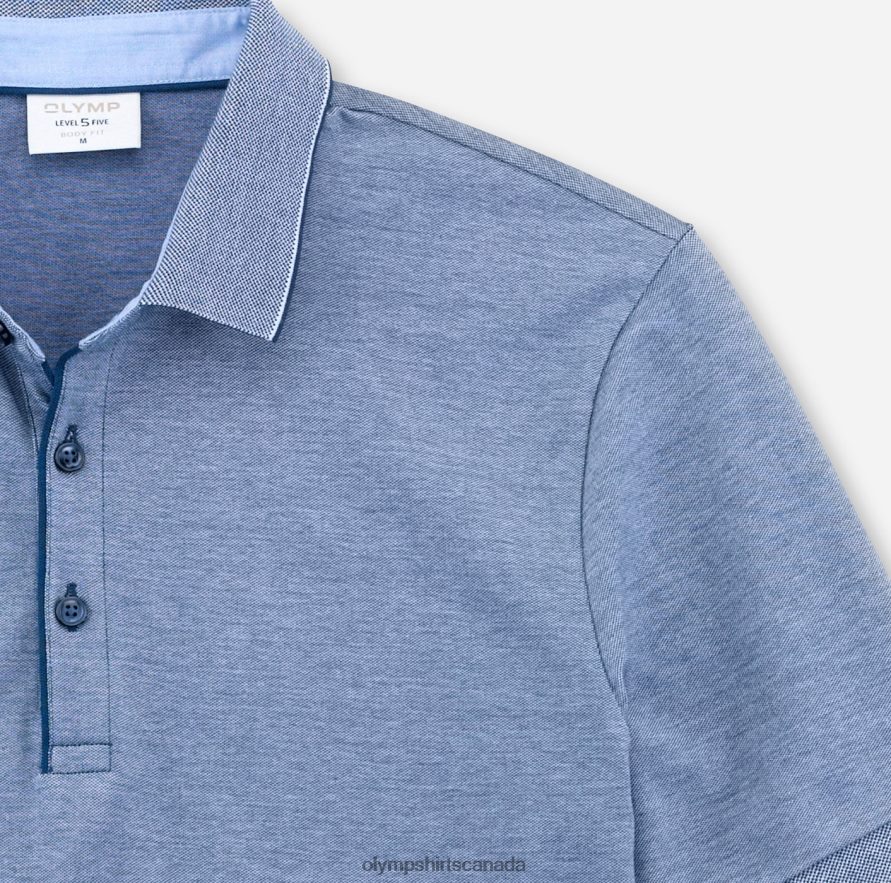 OLYMP Level Five Casual Body Fit Polo Midnight Blue H2P42H2165 Clothing