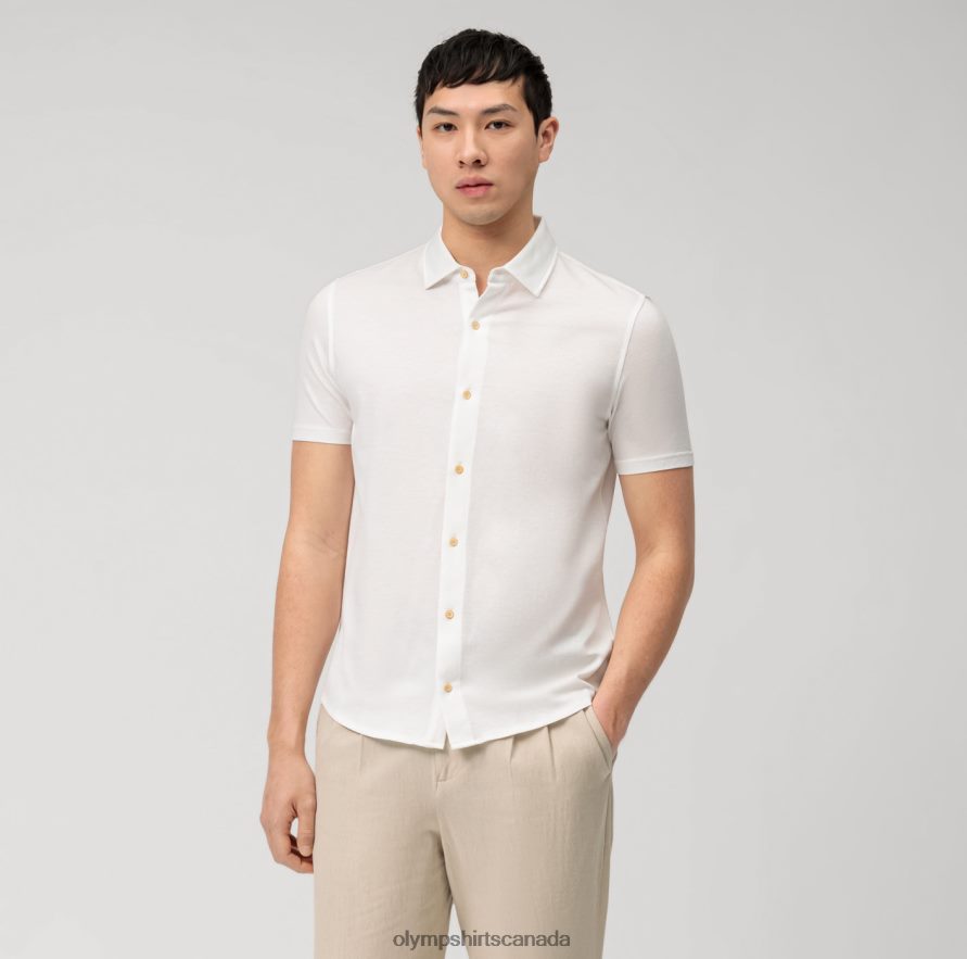 OLYMP Level Five Casual Body Fit Polo White H2P42H2094 Clothing