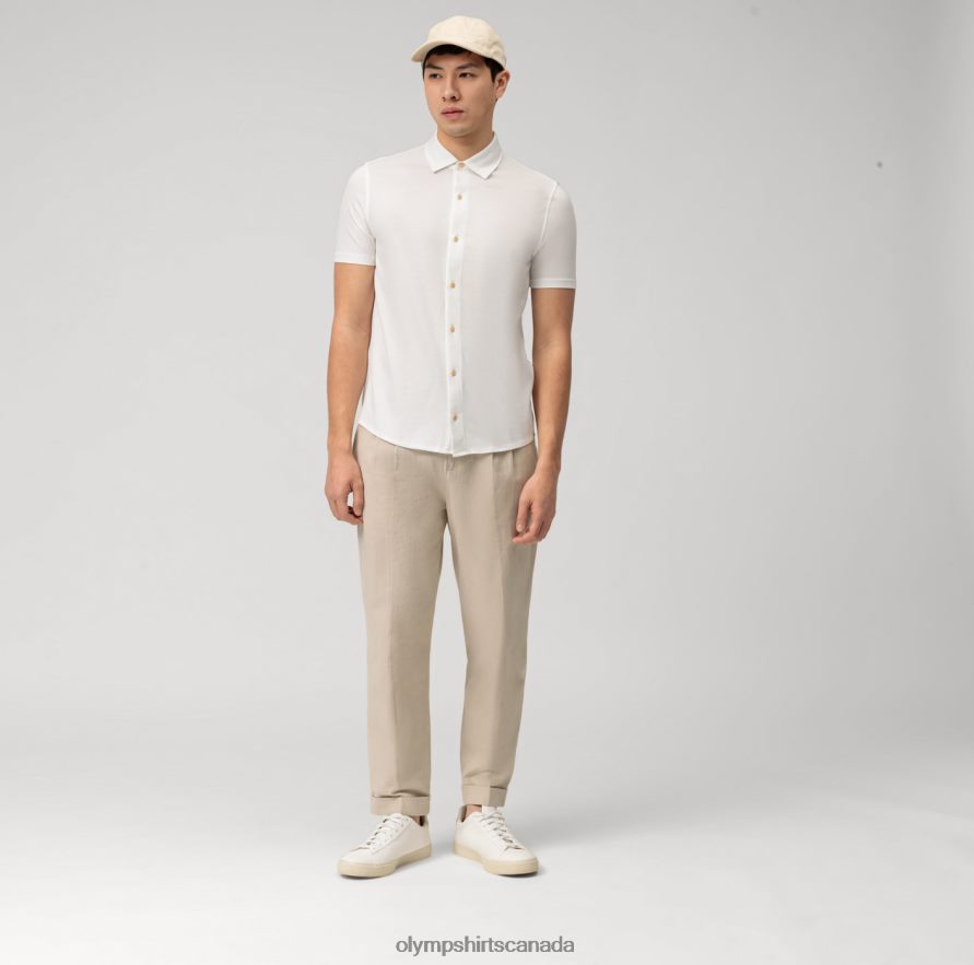 OLYMP Level Five Casual Body Fit Polo White H2P42H2094 Clothing