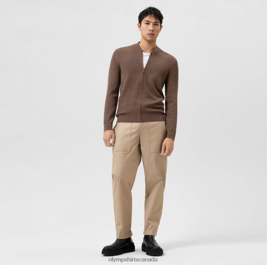 OLYMP Level Five Knitwear Body Fit Cardigan Brown H2P42H1938 Clothing
