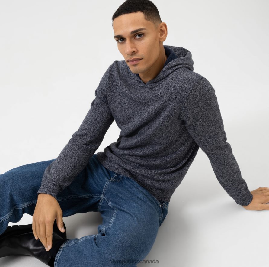 OLYMP Level Five Knitwear Body Fit Pullover Marine H2P42H1764 Clothing