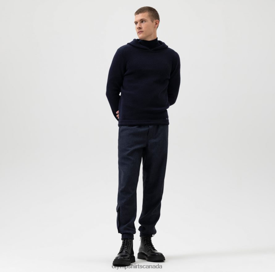 OLYMP Level Five Knitwear Body Fit Pullover Marine H2P42H1870 Clothing