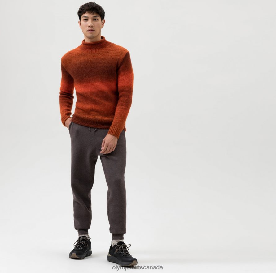 OLYMP Level Five Knitwear Body Fit Pullover Stand-Up Collar Mango H2P42H1847 Clothing