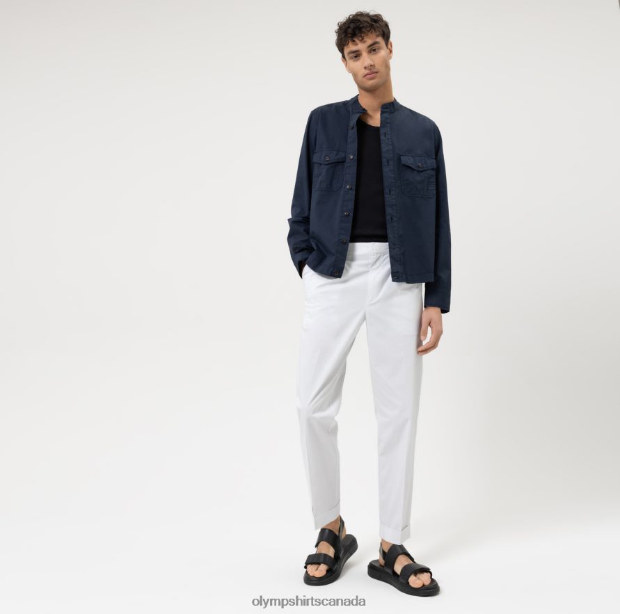 OLYMP Level Five Smart Casual Overshirt Casual Shirt Marine H2P42H1962 Clothing