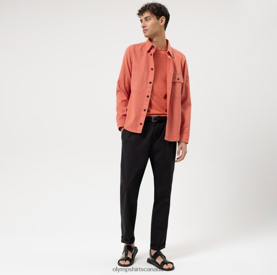 OLYMP Level Five Smart Casual Overshirt Casual Shirt Sienna H2P42H1967 Clothing