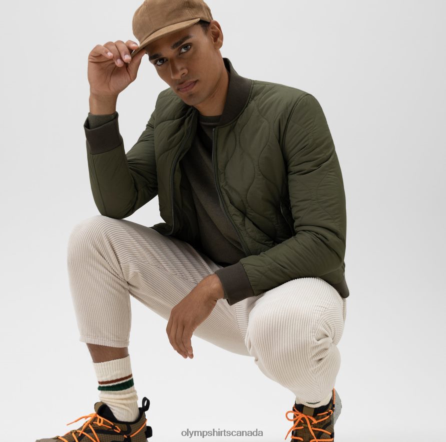 OLYMP Level Five Sweat Body Fit Jacket Olive H2P42H2192 Clothing