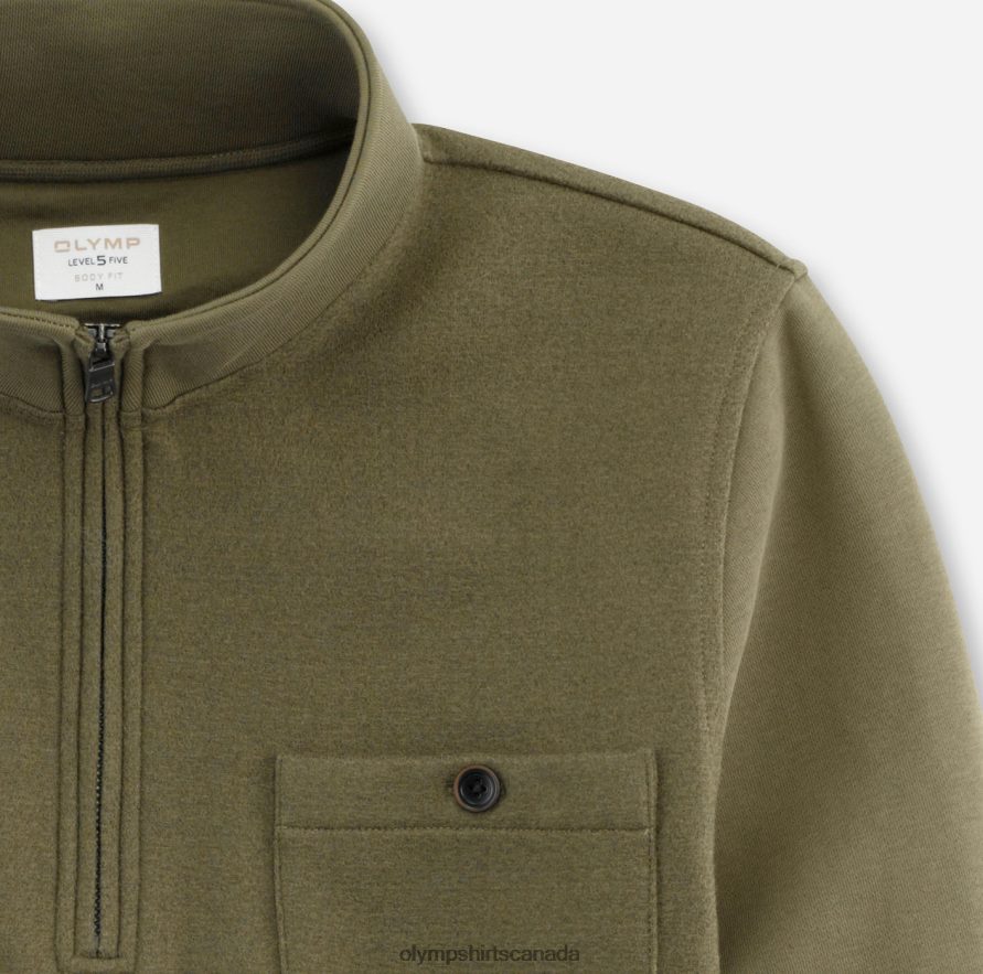 OLYMP Level Five Sweat Body Fit Olive H2P42H1923 Clothing