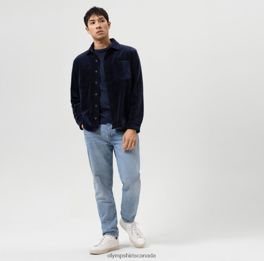 OLYMP Level Five Sweat Overshirt Marine H2P42H1948 Clothing