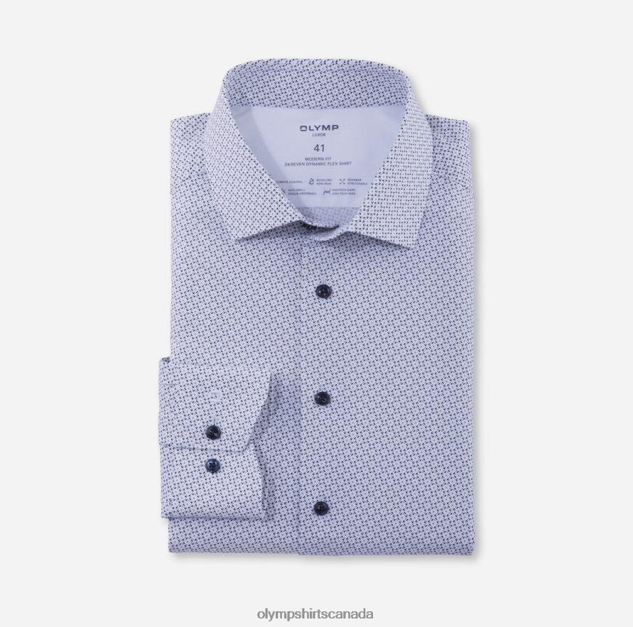 OLYMP Luxor 24/Seven Modern Fit Business Shirt Global Kent Taupe H2P42H1164 Clothing