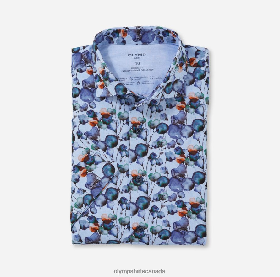 OLYMP Luxor 24/Seven Modern Fit Business Shirt Kent Mandarin H2P42H1165 Clothing