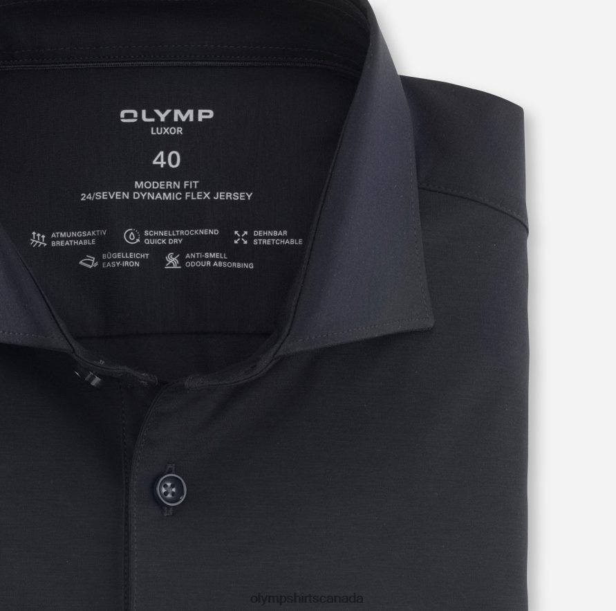 OLYMP Luxor 24/Seven Modern Fit Business Shirt Kent Marine H2P42H1336 Clothing