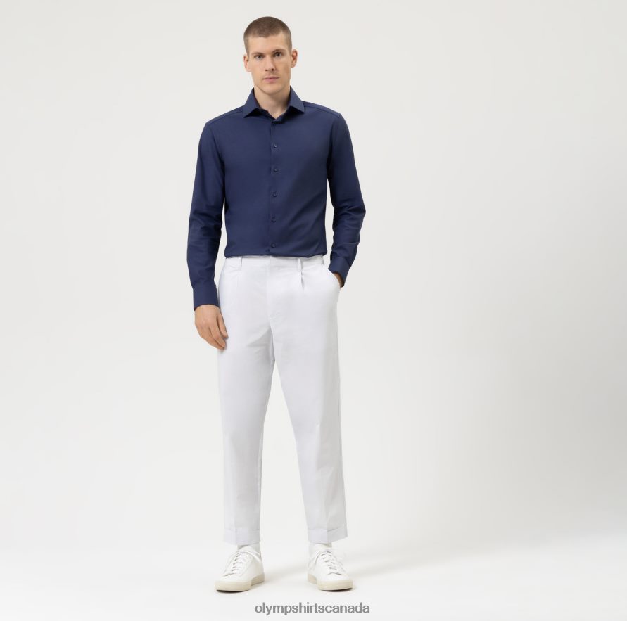 OLYMP Luxor 24/Seven Modern Fit Business Shirt Long Sleeve Extra Long Global Kent Marine H2P42H1413 Clothing