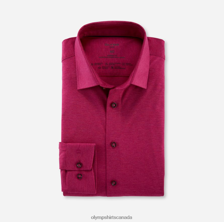 OLYMP Luxor 24/Seven Modern Fit Business Shirt New Kent Fuchsia H2P42H1093 Clothing