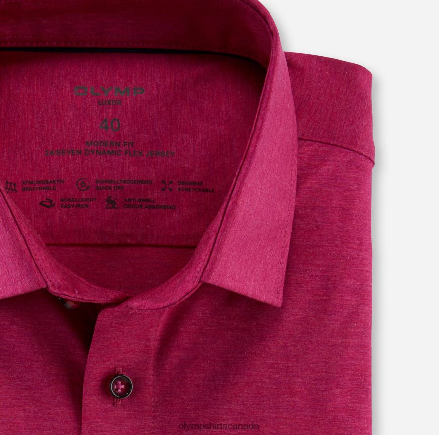 OLYMP Luxor 24/Seven Modern Fit Business Shirt New Kent Fuchsia H2P42H1093 Clothing