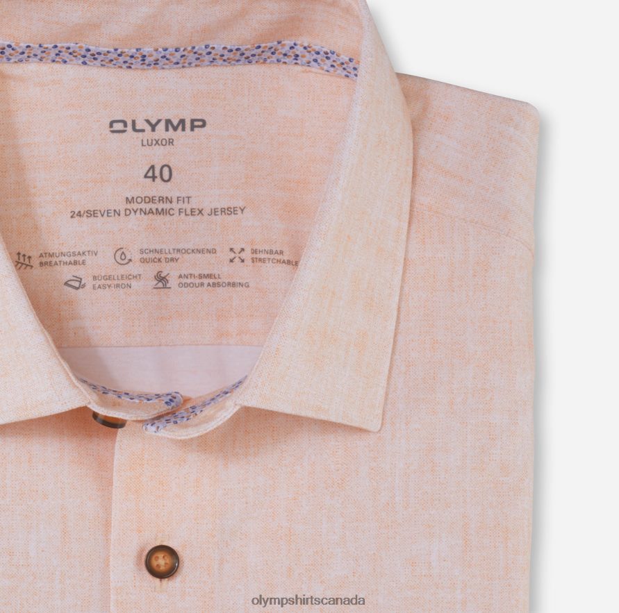 OLYMP Luxor 24/Seven Modern Fit Business Shirt New Kent Mandarin H2P42H1160 Clothing