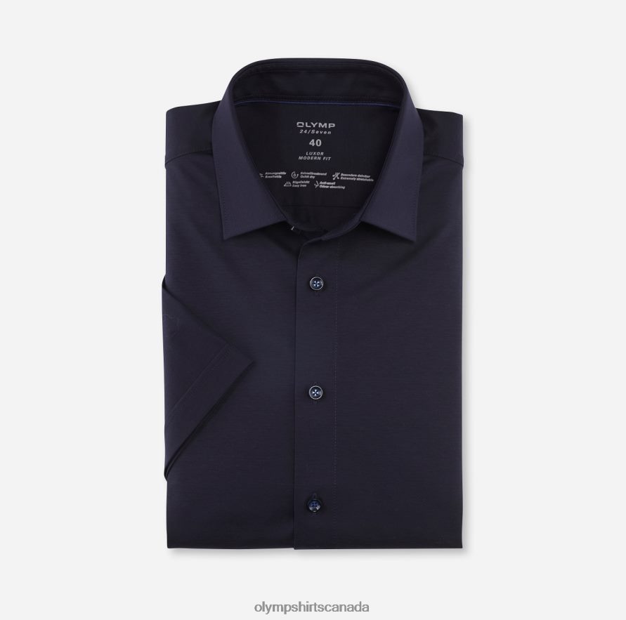 OLYMP Luxor 24/Seven Modern Fit Business Shirt New Kent Marine H2P42H972 Clothing