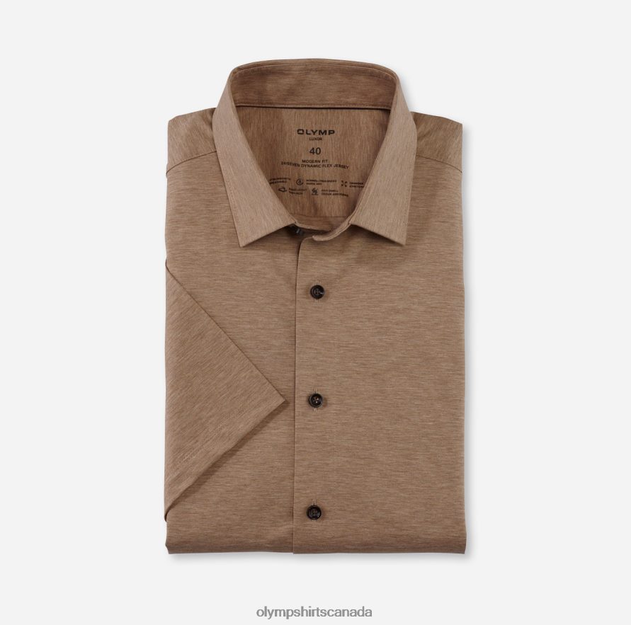 OLYMP Luxor 24/Seven Modern Fit Business Shirt New Kent Natural H2P42H1044 Clothing