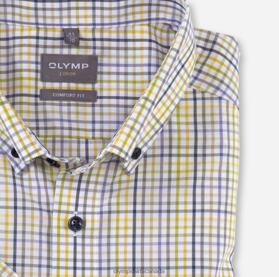 OLYMP Luxor Comfort Fit Business Shirt Button-Down Lime H2P42H1584 Clothing