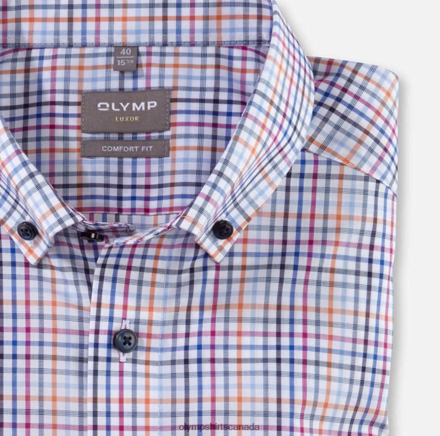 OLYMP Luxor Comfort Fit Business Shirt Button-Down Orange H2P42H1498 Clothing