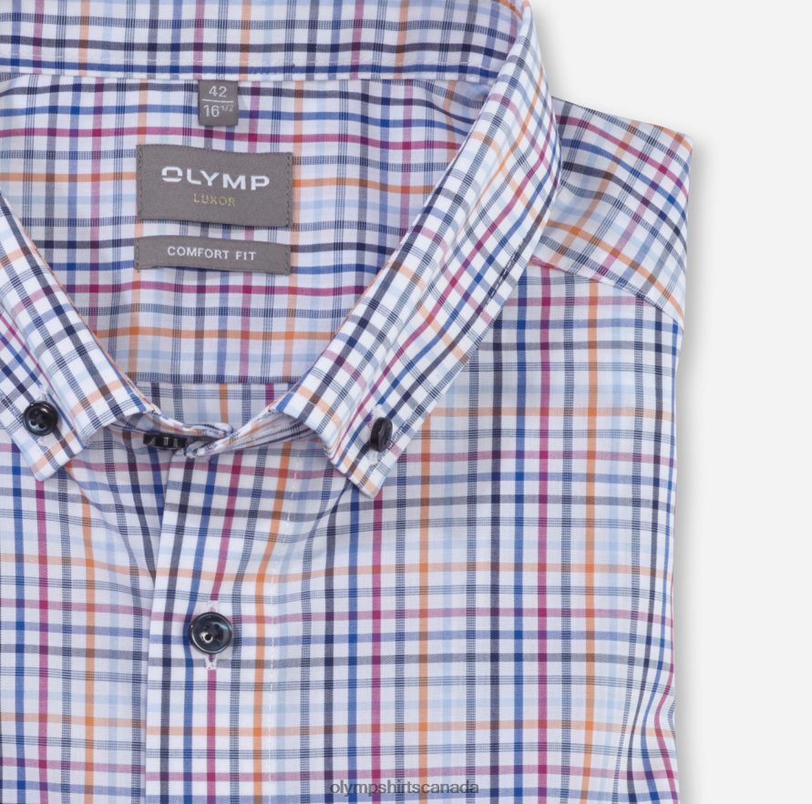 OLYMP Luxor Comfort Fit Business Shirt Button-Down Orange H2P42H1544 Clothing