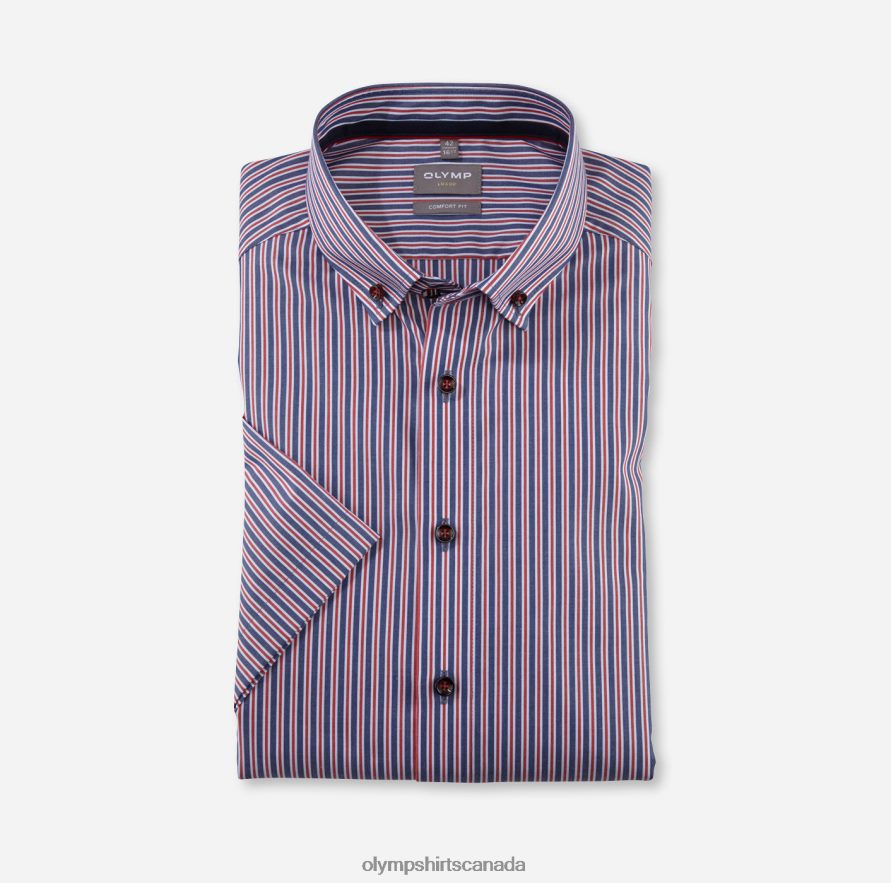 OLYMP Luxor Comfort Fit Business Shirt Button-Down Red H2P42H1625 Clothing