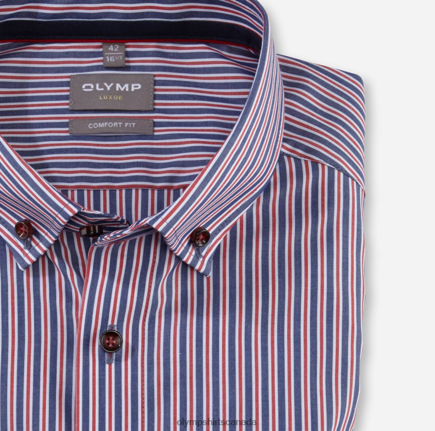 OLYMP Luxor Comfort Fit Business Shirt Button-Down Red H2P42H1625 Clothing
