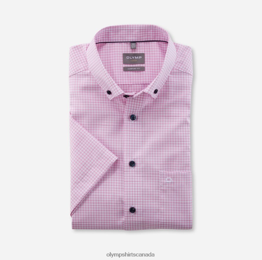 OLYMP Luxor Comfort Fit Business Shirt Button-Down Rose H2P42H1552 Clothing