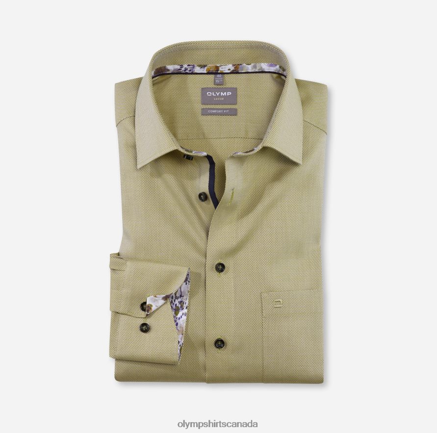 OLYMP Luxor Comfort Fit Business Shirt Long Sleeve Extra Long New Kent Lime H2P42H1697 Clothing