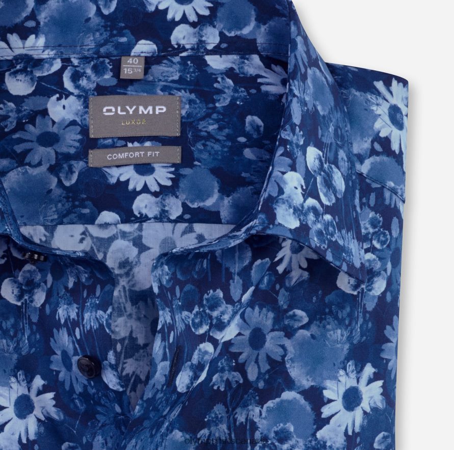 OLYMP Luxor Comfort Fit Business Shirt Long Sleeve Extra Long New Kent Marine H2P42H1696 Clothing