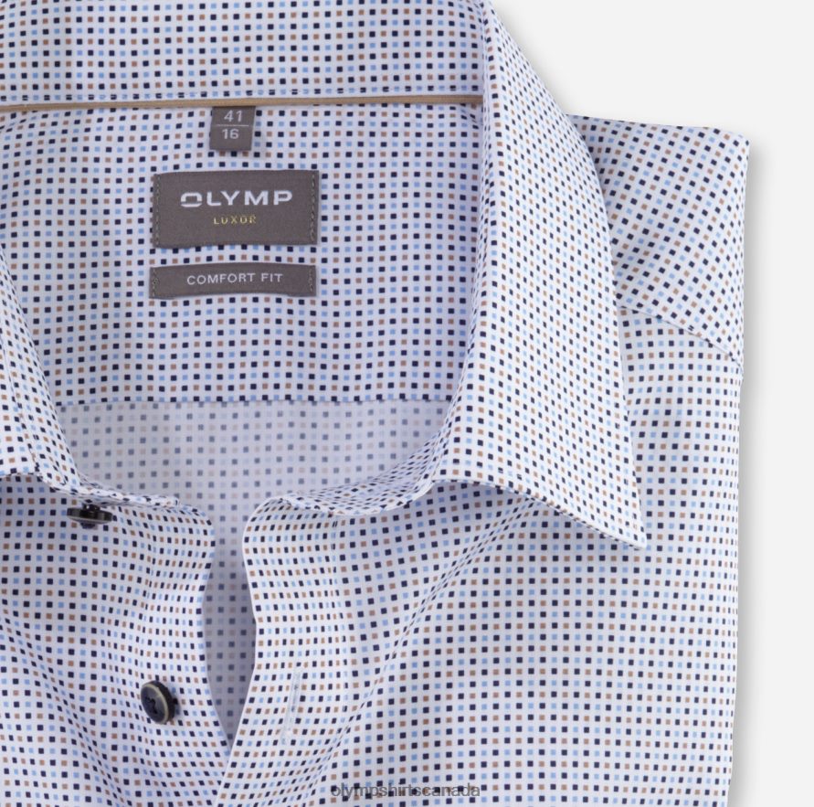 OLYMP Luxor Comfort Fit Business Shirt Long Sleeve Extra Long New Kent Natural H2P42H1700 Clothing