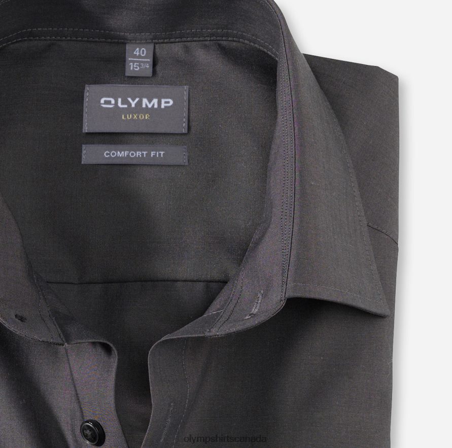 OLYMP Luxor Comfort Fit Business Shirt New Kent Anthracite H2P42H1684 Clothing