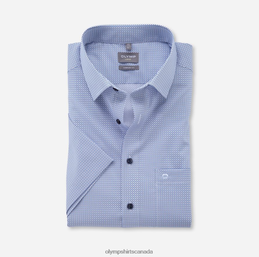 OLYMP Luxor Comfort Fit Business Shirt New Kent Bleu H2P42H1499 Clothing