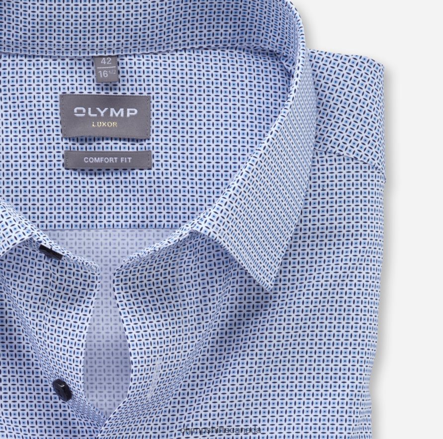 OLYMP Luxor Comfort Fit Business Shirt New Kent Bleu H2P42H1499 Clothing